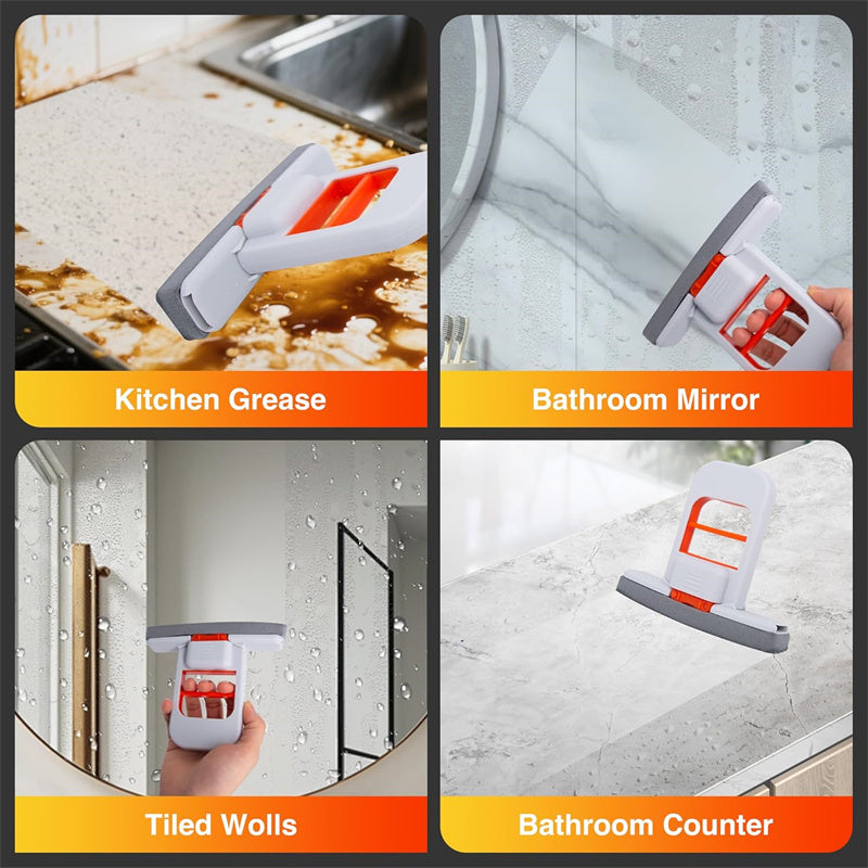 Mini Foldable Desktop Mop Hand-free Wash Mops Wet and Dry Dual Use Cleaning Sponge Mop