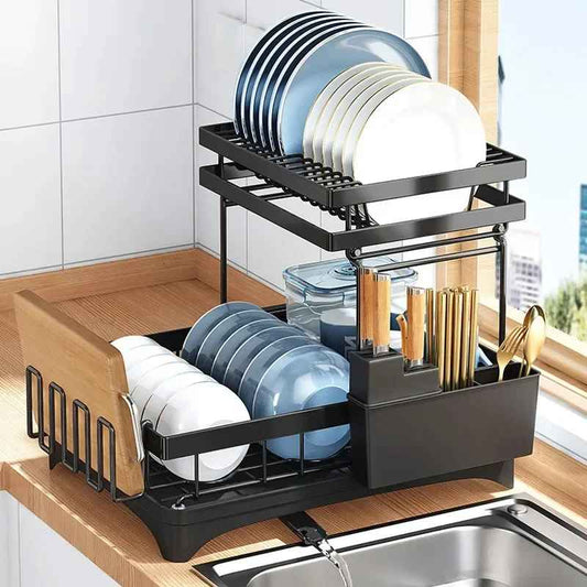 Kitchen Storage Rack & Dish Drainer Organizer