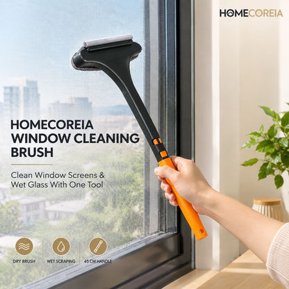 2-in-1 Window Squeegee & Scrubber Cleaning Tool – 45cm