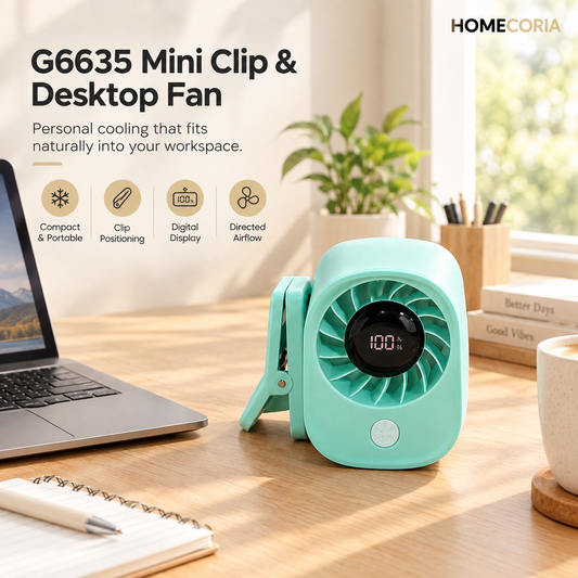 Mini Clip Desktop USB Fan – Portable Rechargeable Table Fan