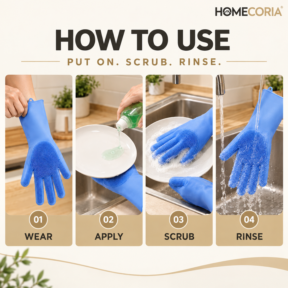 Silicone Cleaning Gloves – Bristled Scrubbing Gloves