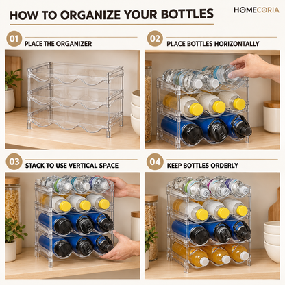 Stackable Drink Organizer – 2-Tier Beverage Can & Bottle Storage Rack