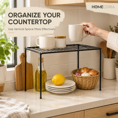 2-Tier Kitchen Storage Shelf – Space-Saving Countertop Organizer