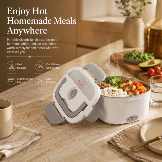 2-in-1 Portable Electric Heating Lunch Box or Electric Food Warmer