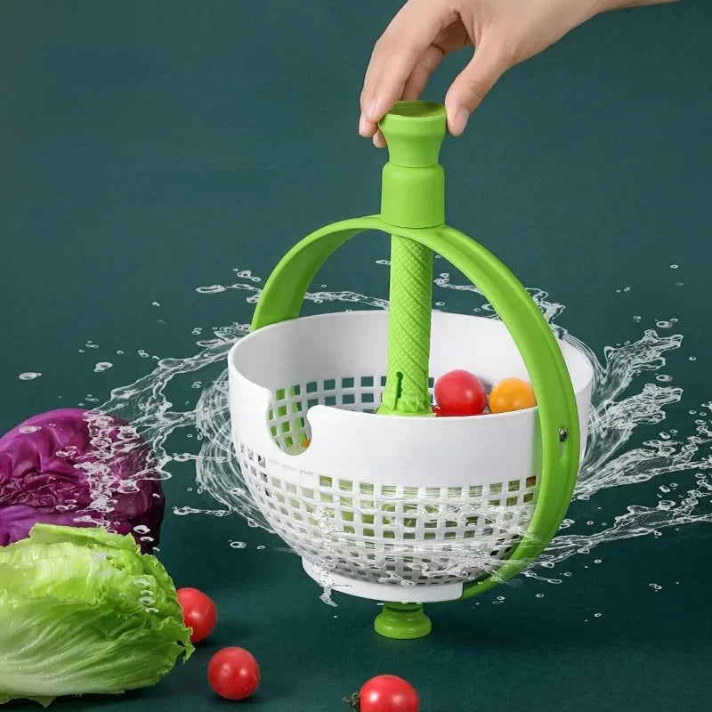 Rotating Drain Basket for Washing, Dehydrating