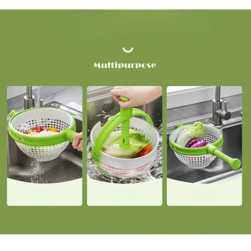 Rotating Drain Basket for Washing, Dehydrating