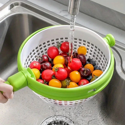 Rotating Drain Basket for Washing, Dehydrating