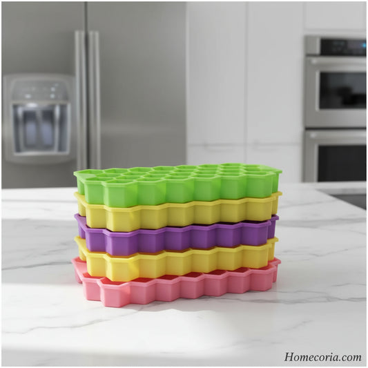 Honeycomb Ice cube tray with lid