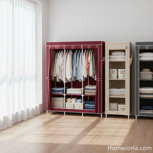 Non-woven Cloth Wardrobe Folding Portable Clothing Storage Cabinet