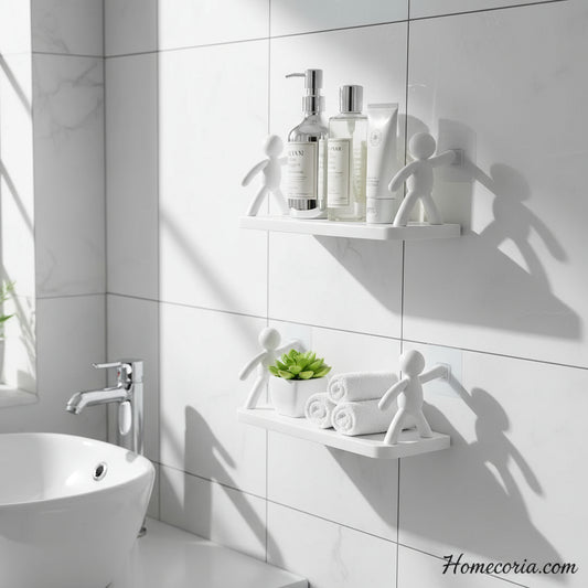 Self-adhesive Wall-Mounted Character Shelf