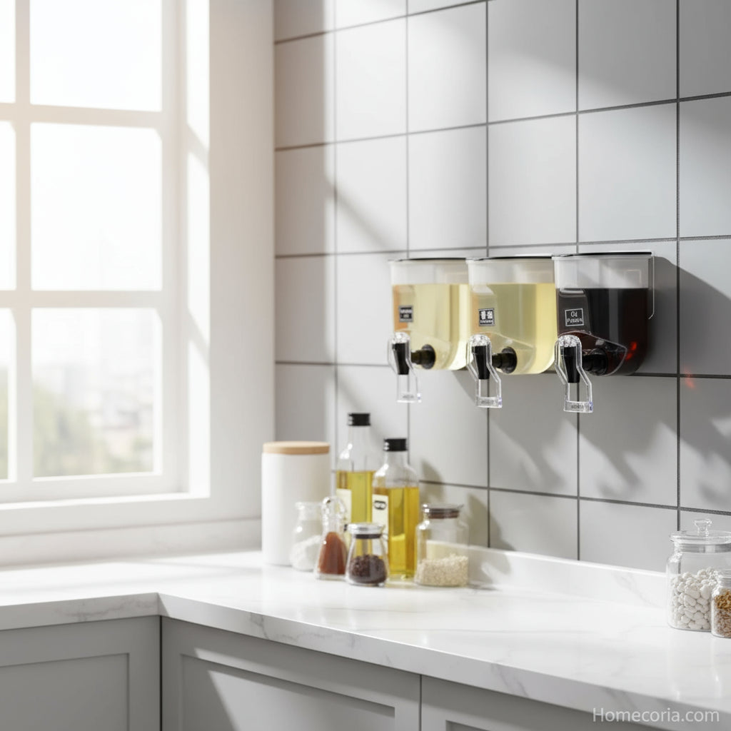 Self-adhesive Wall-Mounted Oil Dispenser