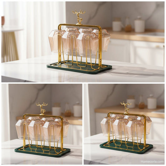 Deer Glass Storage Rack