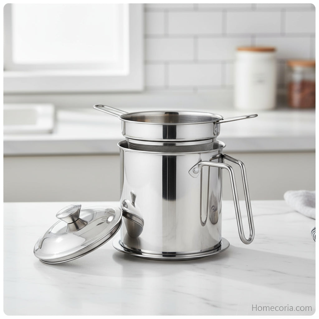 Stainless Steel Oil Filter pot 1.4 litre