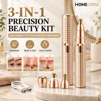 3-in-1 Precision Beauty Kit – Multi-Head Personal Grooming Trimmer