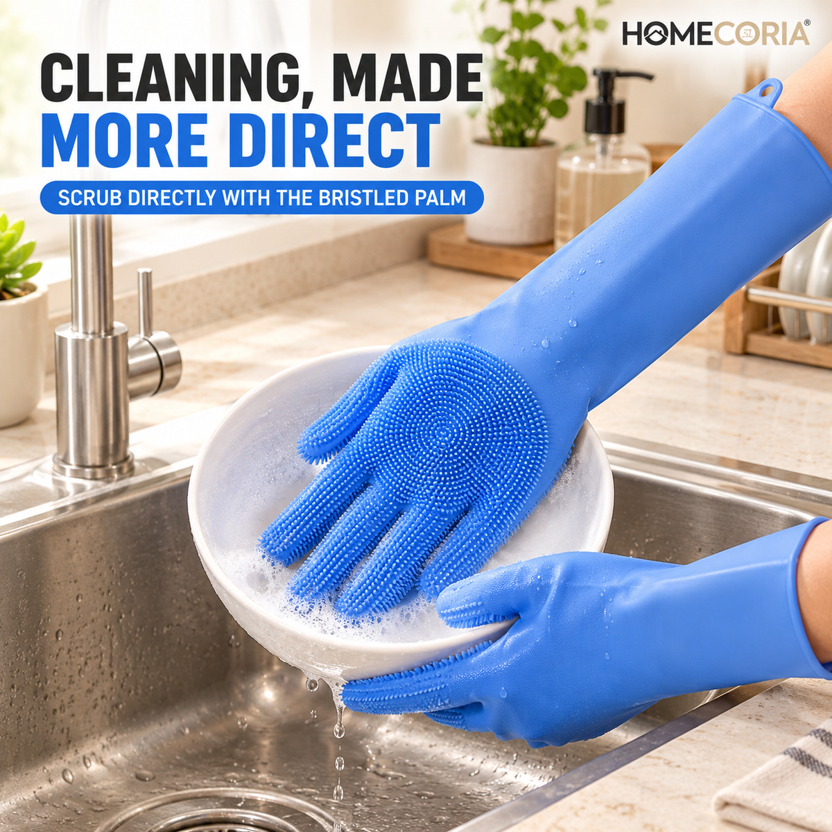 Silicone Cleaning Gloves – Bristled Scrubbing Gloves