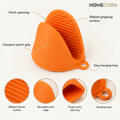 Silicone Mini Oven Mitt & Pot Handle Holder – Heat Resistant Kitchen Grip
