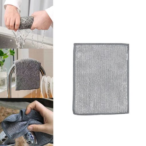 5-Pack Double-Sided Wire Cloth Dish Cleaning Set