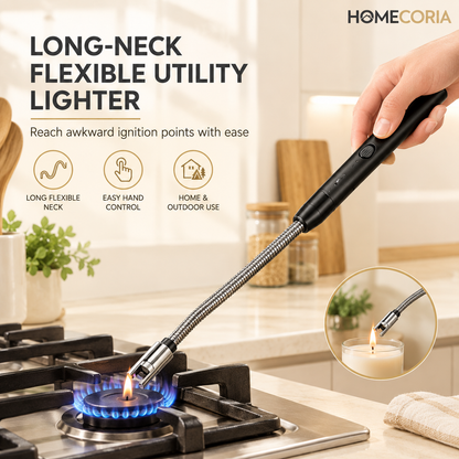 Long Reach Candle & Gas Stove Lighter – Flexible Neck Utility Igniter