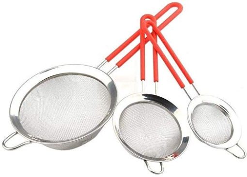 3-Piece Fine Mesh Stainless Steel Strainer Set