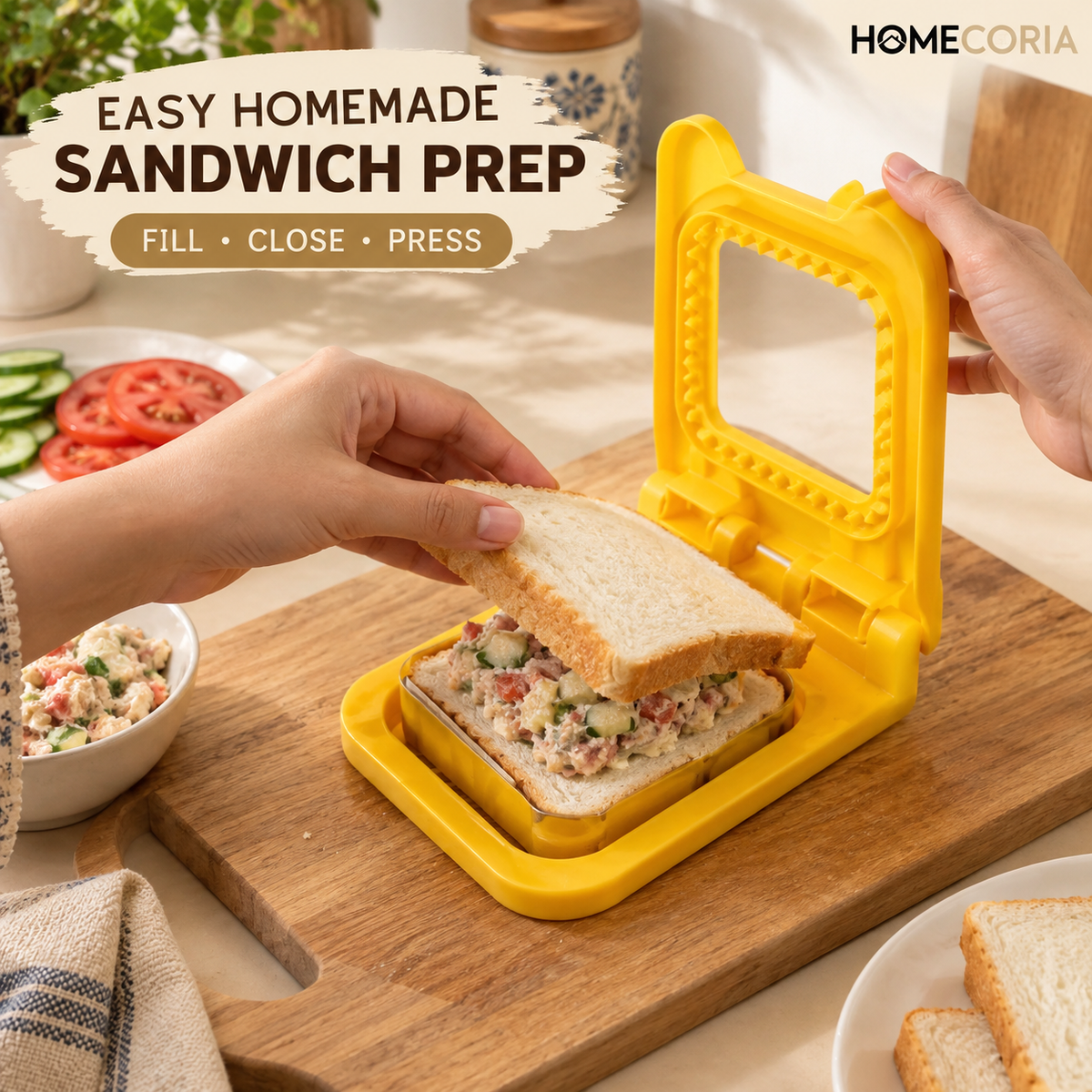 Sandwich Cutter & Sealer – Bread Pocket Maker & Sandwich Press Mold