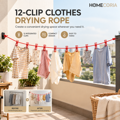 Premium 20-Clips Clothes Drying Hanger – Compact Laundry Drying Rack
