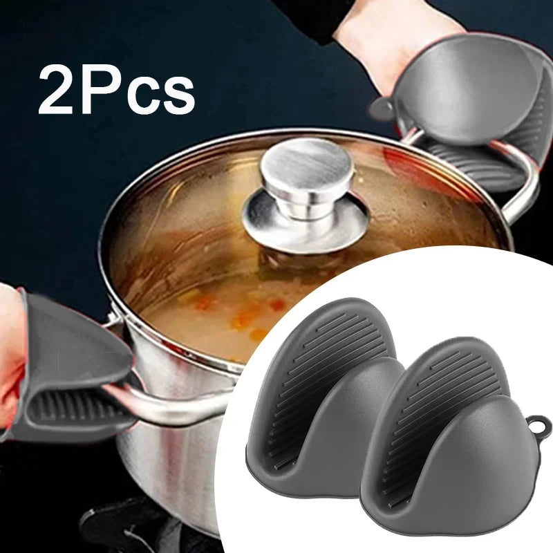 Silicone Pot Holder Gloves Non-Slip Grip Kitchen Utensils Anti Scalding and Heat Insulation Gloves Essential Kitchen Tools