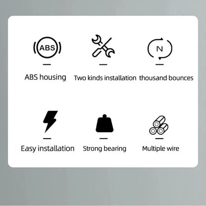 Automatic Drawstring Door Closer, Sliding Door, Office, Bathroom, Bedroom, Household