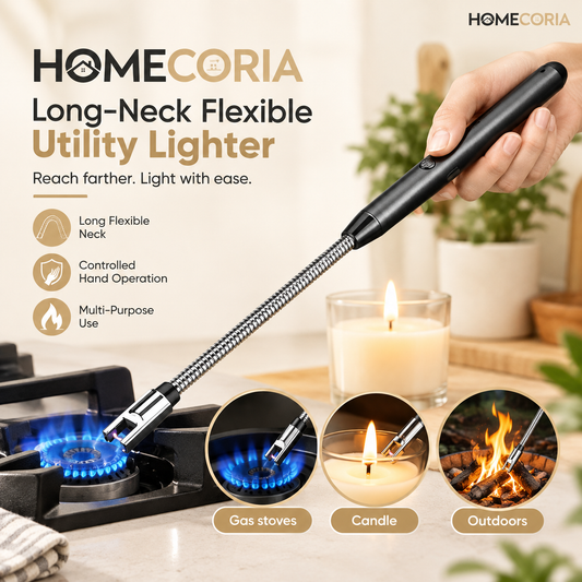 Long Reach Candle & Gas Stove Lighter – Flexible Neck Utility Igniter