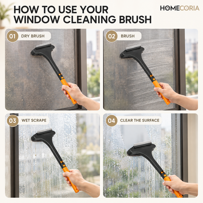 2-in-1 Window Squeegee & Scrubber Cleaning Tool – 45cm