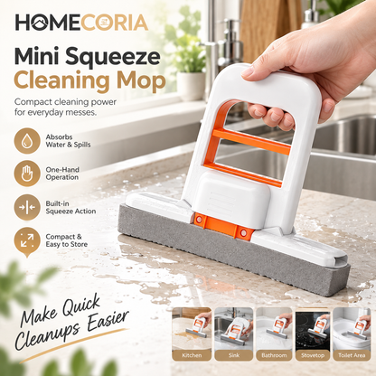 Handheld Floor Cleaning Brush – Compact Squeeze Cleaning Tool with Horizontal Cleaning Head
