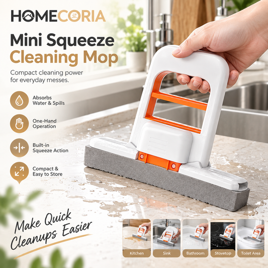 Handheld Floor Cleaning Brush – Compact Squeeze Cleaning Tool with Horizontal Cleaning Head