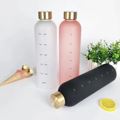 1L Motivational Time Marker Water Bottle | BPA-Free Hydration Tracker