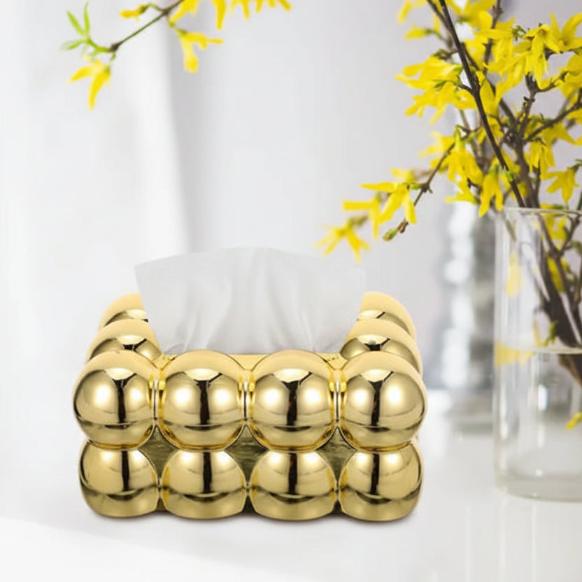 Luxury Golden Bubble Tissue Box